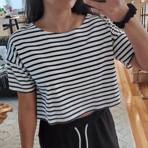 Forever 21 Croped Stripe Top,  Small